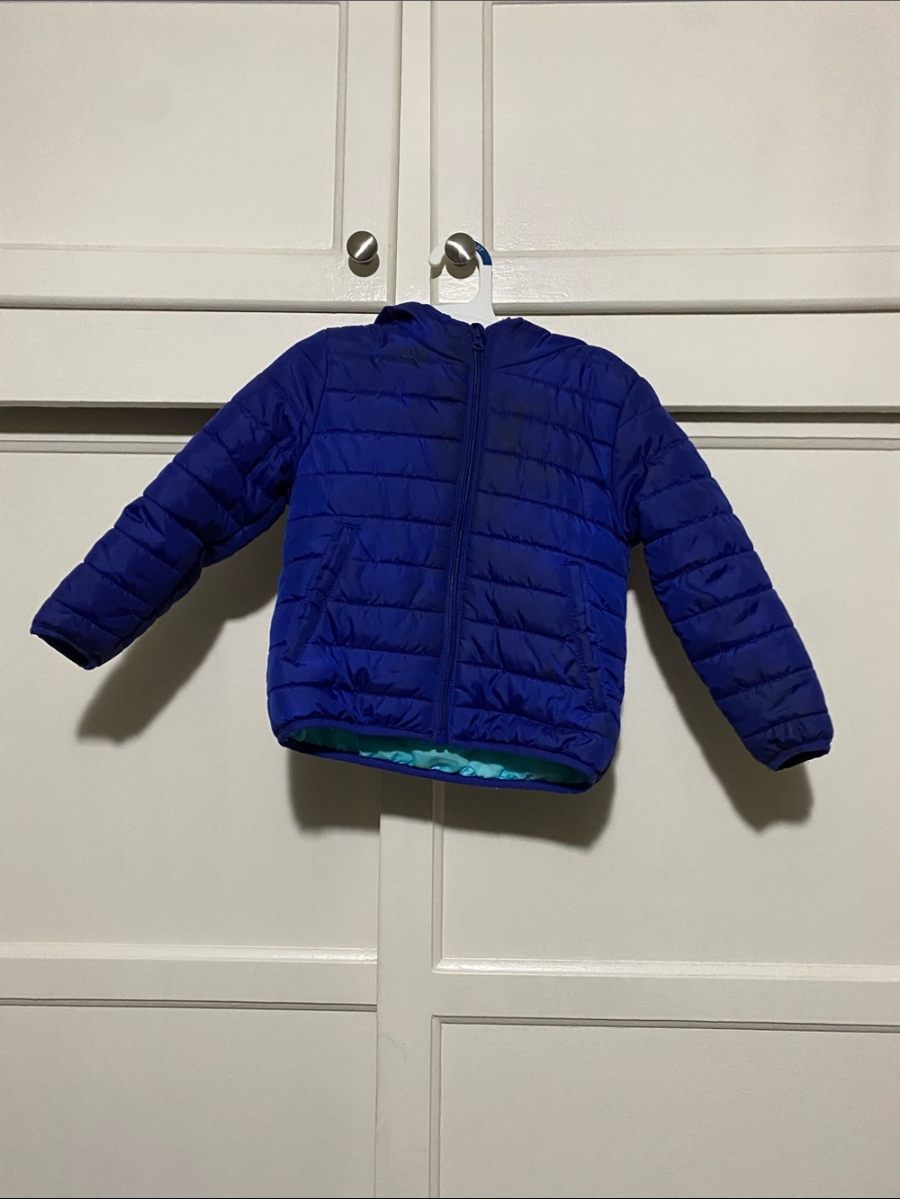 Cat & Jack Royal Blue Quilted Hooded Puffer Jacket